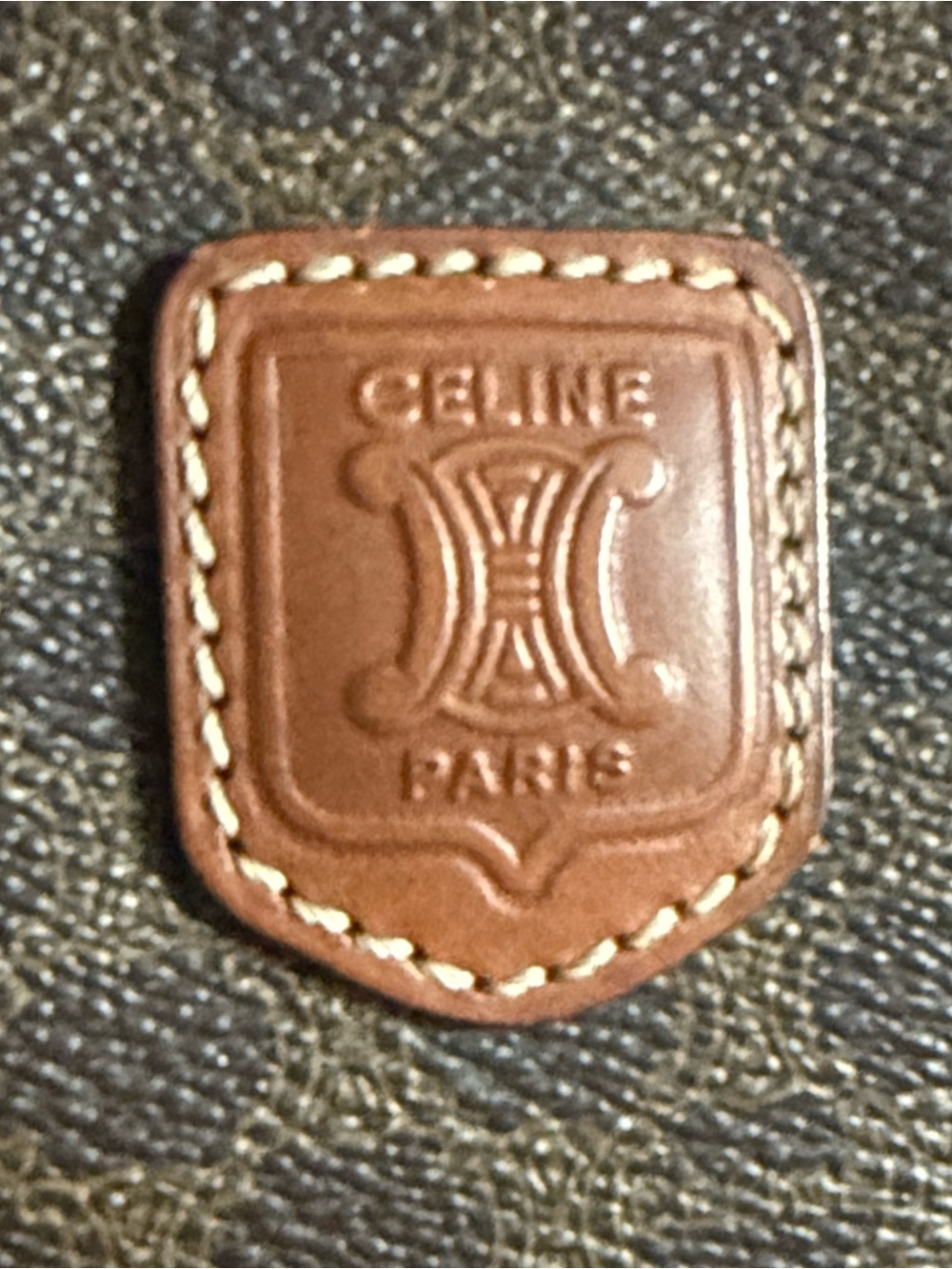 Celine Macadam Clutch Bag Vintage Brown PVC Leather Large Pouch - Picture 4 of 15